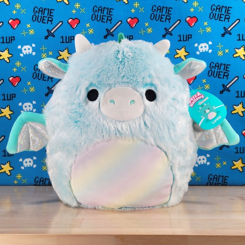 Squishmallow Lorelai the Dragon 12" Fuzzamallow UltraSoft Exclusive Toy Plush